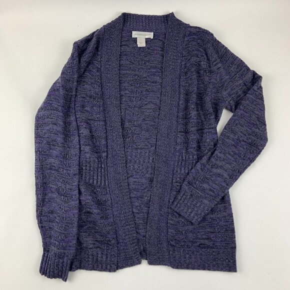 Christopher And Banks Womens Cardigan Long Sleeve Purple Black Small - Picture 1 of 6